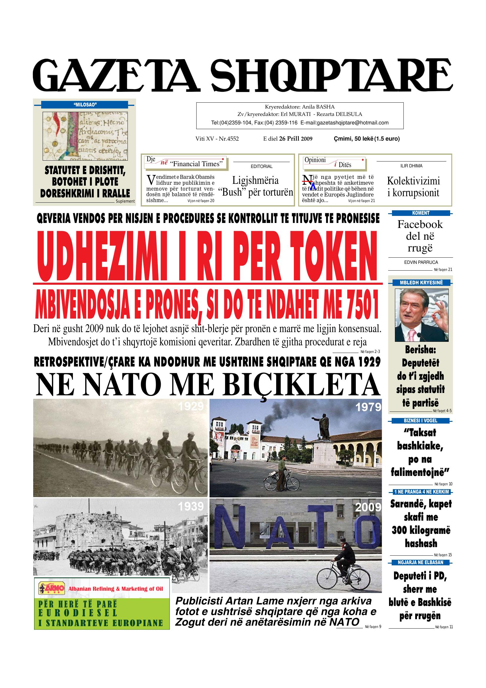 Gazeta Shqiptare 2009-04-26